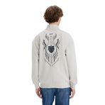 DeFacto Marvel Boxy Fit Dik Yaka Fermuarlı Sırt Baskılı Sweatshirt Gri XL