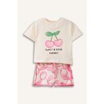 DeFacto Meyve Desenli 2li Takım Kız Bebek H5484A526SM