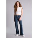 DeFacto Mia Flare Fit Normal Bel İspanyol Paça Uzun Jean Pantolon H1133AX26SM - Mavi-NM34 - 46