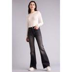 DeFacto Mia Flare Fit Yüksek Bel Jean Pantolon, 34, G8879AX26SP, Siyah-NM40, Kadın