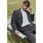 DeFacto Modern Fit Krinkıl Blazer Ceket, 54, F9819AX26SP, Gri-GR206, Erkek
