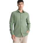 DeFacto Modern Fit Polo Yaka Krinkıl Uzun Kollu Gömlek, XL, F1767AX25AU, Beyaz-WT34, Erkek