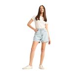 DeFacto Mom Fit Yüksek Bel Jean Şort, 32, E0927AX25SMNM39, Açık Mavi, Kadın