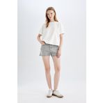DeFacto Mom Fit Yüksek Bel Jean Şort C0689AX24HS