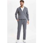 DeFacto N0111AZ.20SP.GR210 Gri Slim Fit Erkek Eşofman Altı