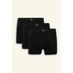 Defacto N4277azbk27 Siyah Regular Fit 3'Lü Boxer