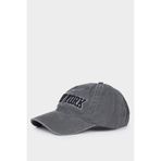 DeFacto Nakışlı Pamuklu Cap Şapka, STD, B8005AX26SM, Antrasit, Erkek