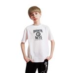 DeFacto NBA Brooklyn Nets Bisiklet Yaka Sırt Baskılı Kısa Kollu Tişört Erkek Çocuk, 8-9 Yaş, D9544A825SM, Beyaz-WT344, Erkek Çocuklar