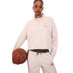 DeFacto NBA Chicago Bulls Yarım Fermuarlı Sweatshirt, XL, D6123AX25SP, Ekru-ER218, kadın
