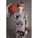 Defacto NBA Current Teams Bisiklet Yaka Sweatshirt Erkek Çocuk, 8/9 Yaş (134cm), Y4130A624WN, Gri, erkek-çocuk