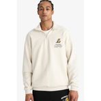 DeFacto NBA Los Angeles Lakers Oversize Geniş Kalıp Dik Yaka Yarım Fermuarlı Jakarlı Sweatshirt, S, E9637AX25AU, Bej, erkek