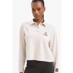 DeFacto NBA Los Angeles Lakers Polo Yaka Pike Sweatshirt, XL, D6152AX25SP, Bej-BG745, kadın