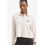 DeFacto NBA Los Angeles Lakers Polo Yaka Pike Sweatshirt, XS, D6152AX25SP, Bej-BG745, kadın