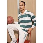 DeFacto NBA Milwaukee Bucks Boxy Fit Polo Yaka Sweatshirt, L, F5127AX, STONE, erkek