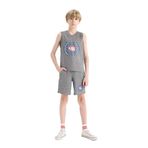 DeFacto NBA Wordmark Beli Lastikli Şort Erkek Çocuk, 8-9 Yaş, E4854A825SM, Gri-GR210, Erkek Çocuklar