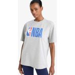 DeFacto NBA Wordmark Boxy Fit Bisiklet Yaka Kısa Kollu Tişört Z3128AZ25SM - Gri-GR210