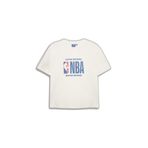 DeFacto NBA Wordmark Relax Fit Kısa Kollu Tişört, M, G0714AX26SP, Ekru-ER105, Kadın
