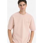 DeFacto Nefes Alabilen Loose Fit Baskılı Tişört, M, F8142AX26SP, Pembe-PN287, Erkek