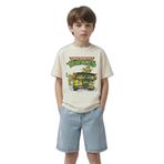DeFacto Ninja Turtles Retro Bisiklet Yaka Kısa Kollu Erkek Çocuk Tişört, 7-8 Yaş, H3515A826SM, Ekru-ER105, Erkek Çocuk