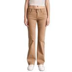 DeFacto Normal Bel Standart Boy Gabardin Pantolon, 36, G9496AX26SP, Bej-BG632, Kadın