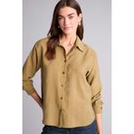 DeFacto Overshirt Fit Modal Gömlek, L, H7396AX26SP, Haki-KH176, Kadın