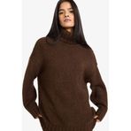 DeFacto Oversize Balıkçı Yaka Kazak, M, G5019AX25WN, Kahve-BN505, Kadın