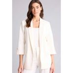 DeFacto Oversize Basic Blazer Ceket C3215AX26SM - 38 - Beyaz-WT16
