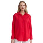 DeFacto Oversize Basic Kırmızı Gömlek, XS, E4350AX25SP, Kırmızı-RD79, Kadın