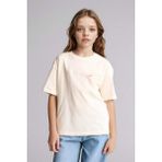 DeFacto Oversize Bisiklet Yaka Floral Kısa Kollu Tişört Kız Çocuk G1793A826SM - Ekru-ER98 - 7 - 8 Yaş