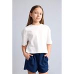 DeFacto Oversize Bisiklet Yaka Kısa Kollu Tişört Kız Çocuk H7237A826SM - Beyaz-WT34 - 11 - 12 Yaş