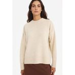 DeFacto Oversize Bisiklet Yaka Triko Kazak, L, F3895AX25WN, Ekru-ER105, Kadın