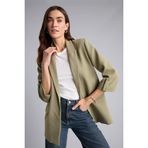 DeFacto Oversıze Ceket Yaka Basic Blazer, 34, C3215AX26SM, Haki-KH462, Kadın