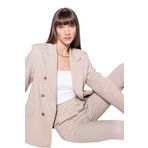 DeFacto Oversize Fit Geniş Kalıp Ceket Yaka Düğme Kapamalı Basic Düz Blazer Ceket Bej 40