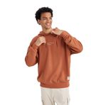 DeFacto Oversize Fit Sırt Baskılı Kapüşonlu Sweatshirt Turuncu XS
