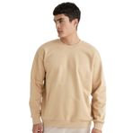 DeFacto Oversize Geniş Kalıp Bisiklet Yaka Basic Düz Sweatshirt, XS, T5139AZBG320mc, bej, erkek