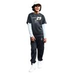 DeFacto Oversize Geniş Kalıp Bisiklet Yaka Baskılı Skuba Dalgıç Kumaş Sweatshirt Erkek Çocuk, 13-14 Yaş, G6140A826SP, Siyah-BK81, erkek-çocuk
