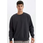 DeFacto Oversize Geniş Kalıp Bisiklet Yaka Kalın Basic Düz Sweatshirt T5139AZ24AUAR191