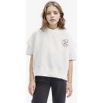 DeFacto Oversize Geniş Kalıp Bisiklet Yaka Kısa Kollu Baskılı Sweatshirt Kız Çocuk E1879A825SM - Ekru-ER85 - 7 - 8 Yaş