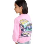 Defacto Oversize Geniş Kalıp Bisiklet Yaka Sırt Baskılı İçi Yumuşak Tüylü Sweatshirt Kız Çocuk, 5-6 Yaş, E6781A825WN, Pembe-PN666, kız-çocuk, 5/6 Yaş (116cm)