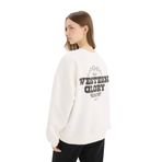DeFacto Oversize Geniş Kalıp Bisiklet Yaka Sırt Baskılı Kalın Kumaş Sweatshirt Beyaz XXL