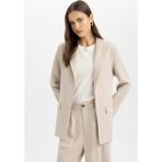 DeFacto Oversize Geniş Kalıp Ceket Yaka Keten Karışımlı Blazer Ceket C6243AX24SM