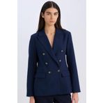 DeFacto Oversize Geniş Kalıp Gömlek Yaka Düğmeli Basic Düz Blazer Ceket
