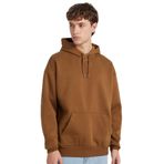 DeFacto Oversize Geniş Kalıp Kapüşonlu Kanguru Cepli Basic Düz Sweatshirt, S, X8287AZ24AU, Kahve-BN550, erkek