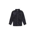 DeFacto Oversize Geniş Kalıp Polo Yaka Kadife Uzun Kollu Gömlek Erkek Çocuk, 7-8 Yaş, C9079A824WN, Antrasit-AR210, Erkek Çocuklar