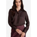 DeFacto Oversize Geniş Kalıp Saten Uzun Kollu Gömlek, L, G0244AX25AU, Kahve-BN207, Kadın
