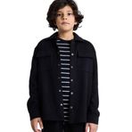DeFacto Oversıze Gömlek Erkek Çocuk, 5-6 Yaş, G4690A826SP, Siyah-BK81, Erkek Çocuk