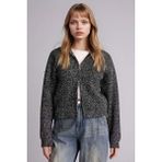 DeFacto Oversize Kapüşonlu Hırka G6033AX25WN - Siyah-BK27 - M