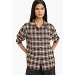 DeFacto Oversize Kareli Flanel Gömlek Siyah, M, G7760AX26SP, Siyah-BK81, Kadın