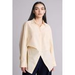 DeFacto Oversıze Poplin Gömlek Bej, M, G9789AX26SP, Bej-BG807, Kadın