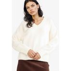 DeFacto Oversize V Yaka Triko Kazak, M, G2957AX25AU, Ekru-ER105, Kadın